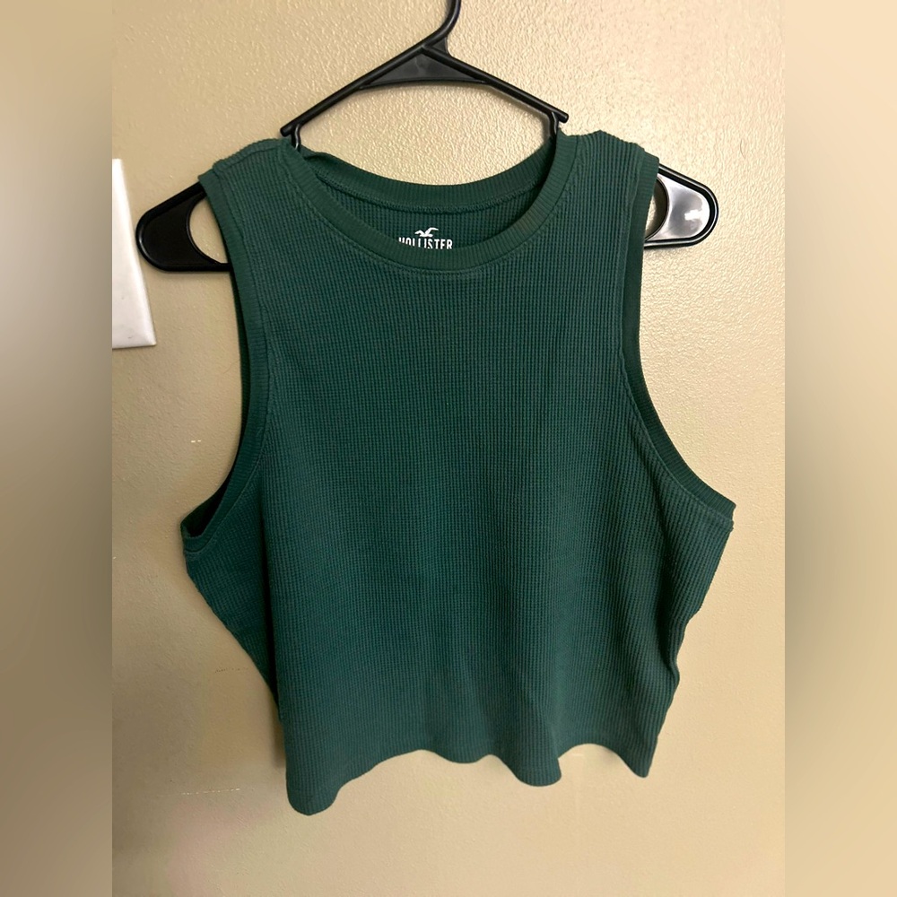 Hollister Green Waffle Knit Top Size XXL